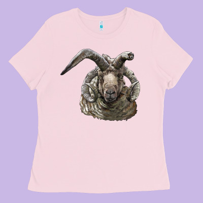 Navajo Churro Sheep Head Ladies Tee Designed By Lillyallendesigns