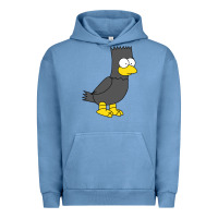 Pigment Pebble Blue bart as edgar allen poe raven nevermore halloween Urban Hoodie - lanVoArt