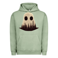 Pigment Oil Green forrest ghost Urban Hoodie - lanVoArt