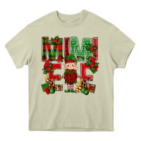 Mossy Mimi Elf with Knitting Christmas Heavy Core Tee - BundleAndBundleShop