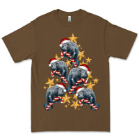 Cacao Christmas Tree With Manatee Premium Tee - LillyAllenDesigns