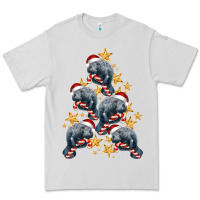 Dove Grey Christmas Tree With Manatee Premium Tee - LillyAllenDesigns