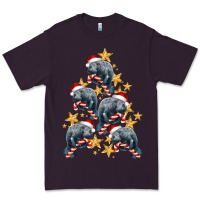 Plum Christmas Tree With Manatee Premium Tee - LillyAllenDesigns