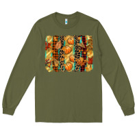 Army Green fall brushstroke Long Sleeve Tee - CowGirlArtShop