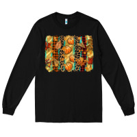 Black fall brushstroke Long Sleeve Tee - CowGirlArtShop