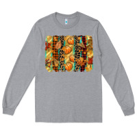 Heather Grey fall brushstroke Long Sleeve Tee - CowGirlArtShop
