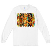 White fall brushstroke Long Sleeve Tee - CowGirlArtShop