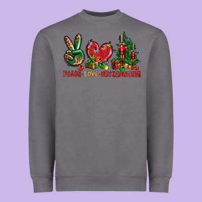 Peace Love Nutcrackers Heavyweight Sweatshirt Designed By Bundleandbundleshop