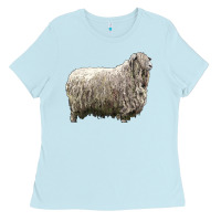 Baby Blue lincoln sheep Ladies Tee - LillyAllenDesigns