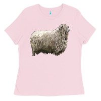 Bubblegum Pink lincoln sheep Ladies Tee - LillyAllenDesigns