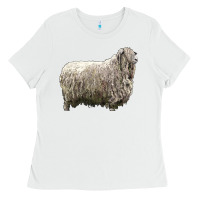 White lincoln sheep Ladies Tee - LillyAllenDesigns