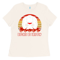 Bone Halloween Bitches Be Trippin Jason Mask Ladies Tee - lanVoArt