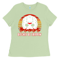 Matcha Halloween Bitches Be Trippin Jason Mask Ladies Tee - lanVoArt