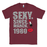 Burgundy Sexy Since March 1980 Classic Tee - Bettercallsaul
