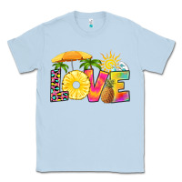 Dusty Blue love pineapple Classic Tee - RanaPortraitStore