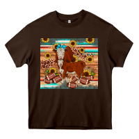 Chocolate Brown football hereford sunflower tumbler Heavy Core Tee - JahusDesignShop