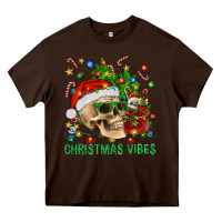 Chocolate Brown Christmas Vibes Heavy Core Tee - BundleAndBundleShop