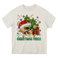 Cream Christmas Vibes Heavy Core Tee - BundleAndBundleShop