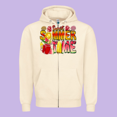 Sweet Summer Time Zipper Hoodie Designed By Cowhidedigitalart
