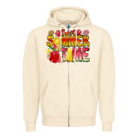 Sandshell Sweet Summer Time Zipper Hoodie - CowhideDigitalArt