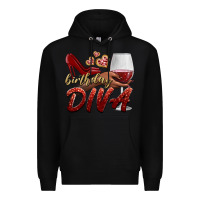 Black birthday diva Premium Hoodie - BundleAndBundleShop