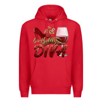 Red birthday diva Premium Hoodie - BundleAndBundleShop