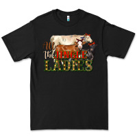 Black all the jingle ladies christmas cows Premium Tee - LillyAllenDesigns