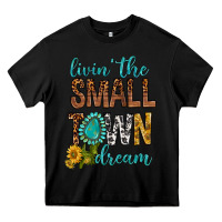 Black Living The Small Town Dream Heavy Core Tee - BundleAndBundleShop