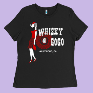 Rare Shirt Whiskey A Go Go 80s Hollywood California Rock And Roll Ladies Tee Designed By Lanvoart