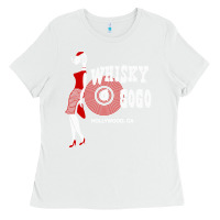 White rare shirt whiskey a go go 80s hollywood california rock and roll Ladies Tee - lanVoArt