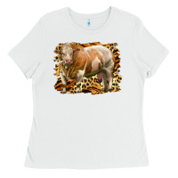 White western simmental bull Ladies Tee - LillyAllenDesigns