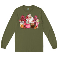 Army Green pink christmas pink tree santa coffe cups Long Sleeve Tee - CowGirlArtShop