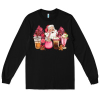 Pink Christmas Pink Tree Santa Coffe Cups Long Sleeve Tee | Teevron