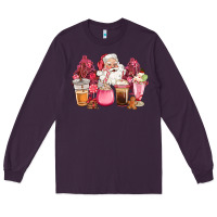 Plum pink christmas pink tree santa coffe cups Long Sleeve Tee - CowGirlArtShop