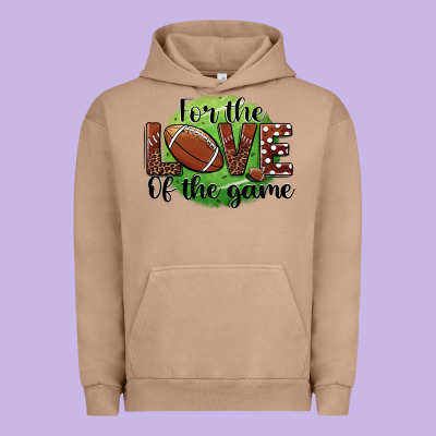 For The Love Of The Game Football Urban Hoodie Designed By Barkaloodesign