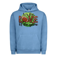 Pigment Pebble Blue for the love of the game football Urban Hoodie - BarkalooDesign