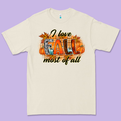 I Love Fall Most Of All Premium Tee Designed By Racoondesign