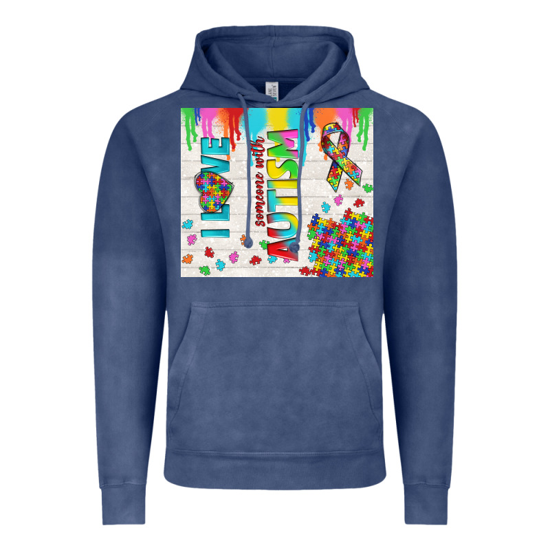 I Love Someone With Autism Vintage Hoodie by TumblerDesignByShophia | Teevron