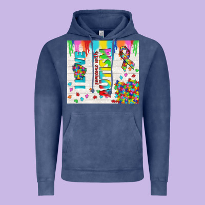 I Love Someone With Autism Vintage Hoodie Designed By Tumblerdesignbyshophia