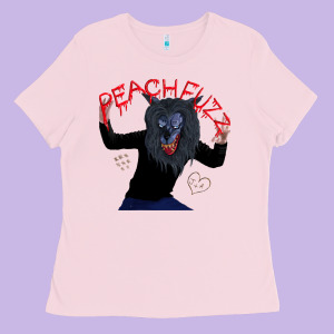 Creep    Hq Peachfuzz Werewolf Mask Pose Ladies Tee Designed By Lanvoart