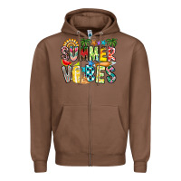 Chestnut Summer Vibes Zipper Hoodie - CowhideDigitalArt