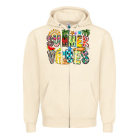 Sandshell Summer Vibes Zipper Hoodie - CowhideDigitalArt