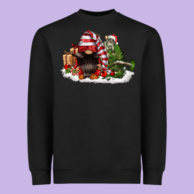 Christmas Gnome And Tree Heavyweight Sweatshirt Designed By Fadigitalartstudio