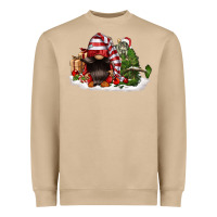 Mushroom christmas gnome and tree Heavyweight Sweatshirt - FaDigitalArtStudio