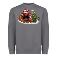 Storm christmas gnome and tree Heavyweight Sweatshirt - FaDigitalArtStudio