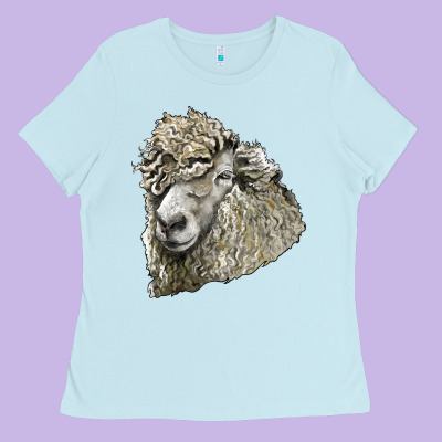 Lincoln Sheep Head Ladies Tee Designed By Lillyallendesigns