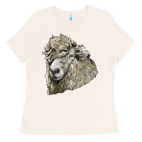 Bone lincoln sheep head Ladies Tee - LillyAllenDesigns