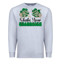 Heather Grey shake your shamrocks Premium Sweatshirt - CowhideDigitalArt