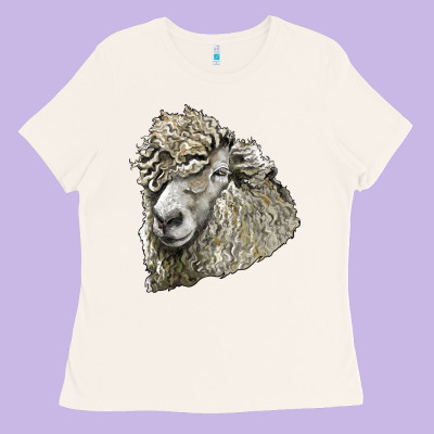 Lincoln Sheep Head Ladies Tee Designed By Lillyallendesigns