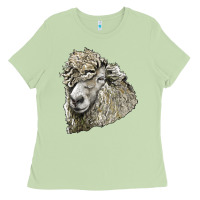 Matcha lincoln sheep head Ladies Tee - LillyAllenDesigns